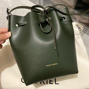 NWT Mansur Gavriel Mini Bucket Bag Color Moss